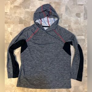 Boy’s Gray and Black Old Navy Hooded Shirt Size 12